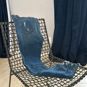 Women's Blue Distressed Jeans
